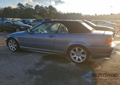 2001 BMW 325 Ci из США, поврежденный, VIN WBABS33431JY51950